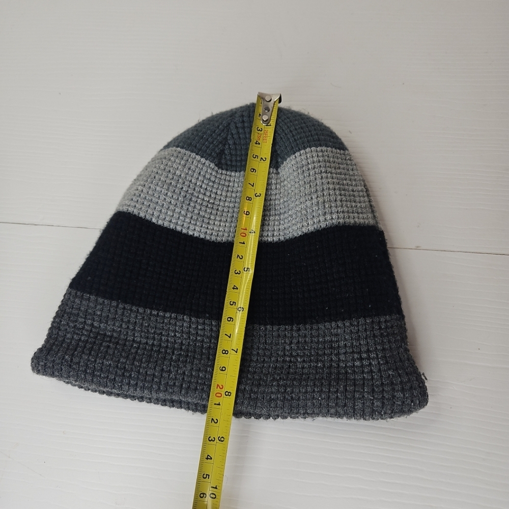 🎁Color Block Casual Solid Unisex Beanie Knitting Hat Winter Black Gray One Size - Picture 10 of 14